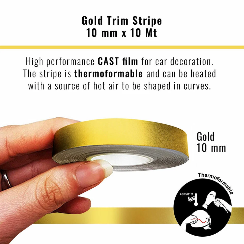 Kit Adhesivo Réplica Abarth Para Fiat 500, Oro - Imagen 3 de 4