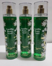 3 PCS SET BATH  BODY WORKS VANILLA BEAN NOEL FINE FRAGRANCE MIST SPRAY NEW