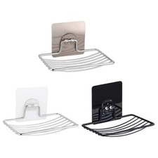 Soap Rack Wall-Mounted Soap Holder Stainless Steel Rack Bathroom' Self Adhesive