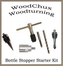 Bottle Stopper Starter Kit Chuck Tap 10 Cone 10 Teardrop Triple Chrome Plated