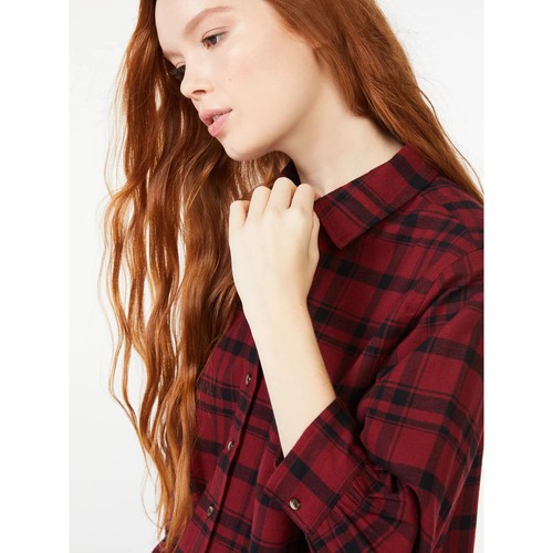 Conjunto gratuito para mujer TALLA S a cuadros 3/4a blusa manga con botones roja grande - Imagen 13 de 13
