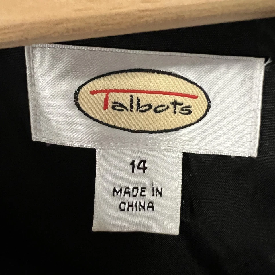 Vestido justo Talbots vintage feminino grande preto branco tweed mistura de lã FitnFlare - Imagem 2 de 4