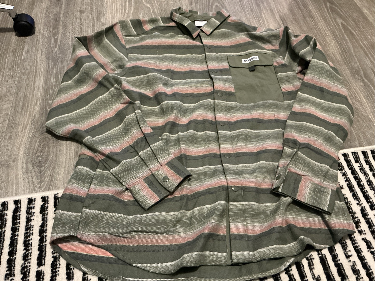 Columbia Button-Up Over Shirt Uncharted PFG Flannel Men&rsquo;s 
