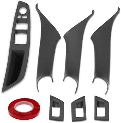 BMW F10 F11 Door Handle Cover Kit Snap On Sticky Fix 7PCS Black