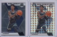 * JA MORANT * 2019-20 MOSAIC NBA DEBUT SILVER HOLO REFRACTOR HOLO + BASE RC