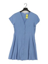 Uniqlo A-Line Midi Dress M in Blue