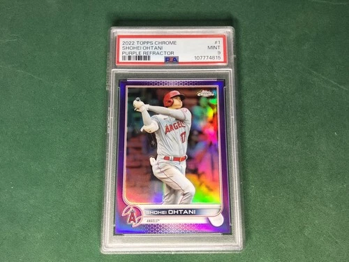 2022 Topps Chrome SHOHEI OHTANI #1 Purple Refractor SSP /250 PSA 9 MINT RARE!!