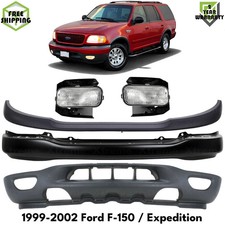 Front Bumper Face Bar Prime Steel Fog Lights Kit For 1999-2002 Ford Expedition Front Bumper Face Bar Prime Steel Fog Lights Kit For 1999-2002 Ford Expedition