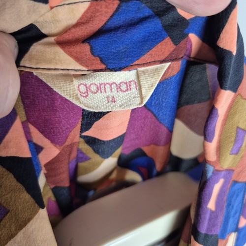 Gorman 100% Silk button-up dress, size 14. Beautiful Pleating At Shoulder & Back - Picture 6 of 8