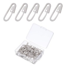 50PCS Plastic Safety Pins, 0.87" Knitting Markers Crochet Clip, Gray