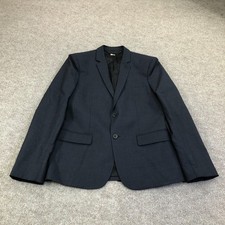 The Kooples Suit Jacket Mens EU 46 Blue Check Wool Two Button Slim Fit Blazer