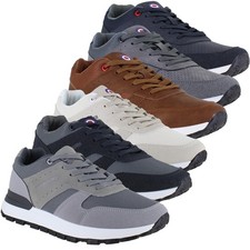 Mens Lambretta Echo Casual Smart Memory Foam Trainers Sizes 7 to 12