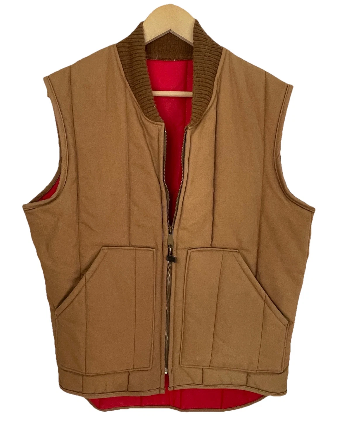 VTG 70s Walls Duck Vest Tan Canvas Workwear Construction Artist Hunting Men L XL
Opens in a new wind