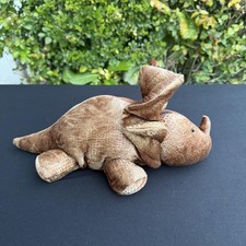 Russ Triggor Dinosaur Plush Brown Triceratops Stuffed Animal Toy 14" Squishy