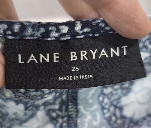 Lane Bryant Illusion Collection V-Neck Babydoll Flutter Sleeve Top Size 26 - Picture 3 of 5