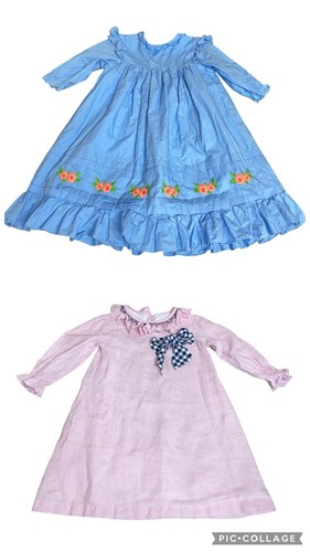 The Oaks Apparel Girls Size 6 Fall Dress Bundle Blue/Pink (2 Pieces) Dainty Prep