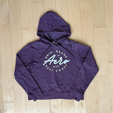 Aeropostale Aero NYC East Coast Pullover Hoodie Women s Small Purple Sweatshirt