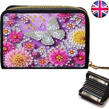 Diamond Painting Card Holder  Purse Diamond Art Wallet Pouch for Women (L)