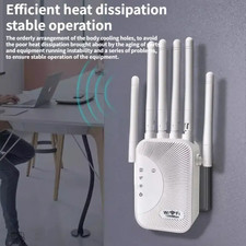   WiFi Extender 1200Mbps  Long-Range Booster with Dual Antennas, Ethernet Port