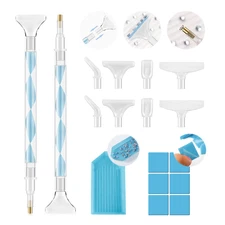 Rhinestone Picker Tool Kit: 2Pcs Rhinestone Picker Handle, Dual-Ended Rhinestone