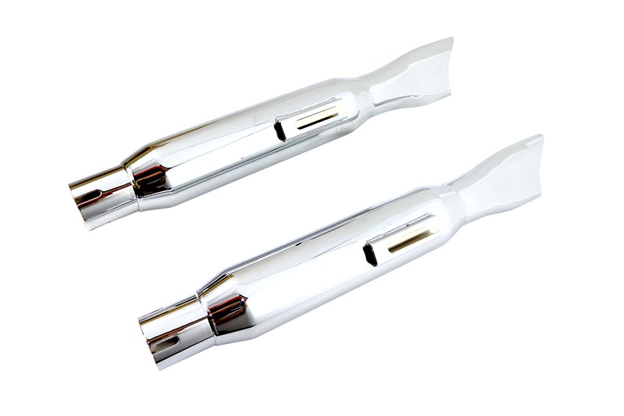小物 n.hoolywood big muffler Mini Fishtail Muffler Set Chrome fits Harley Davidson | eBay