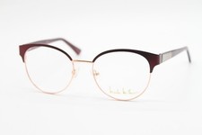 NEW NICOLE MILLER LASALLE C03 MATTE BURGUNDY GOLD AUTHENTIC EYEGLASSES 50-18