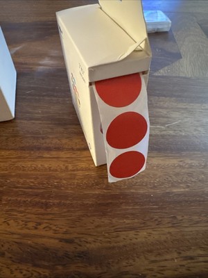 PARLAIM 1  Round Color Coding Labels, 4,000 Circle Dot Stickers Red