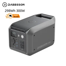 298Wh 300W Portable Power Station Solar Generator LiFePO4 Battery Dabbsson 300E