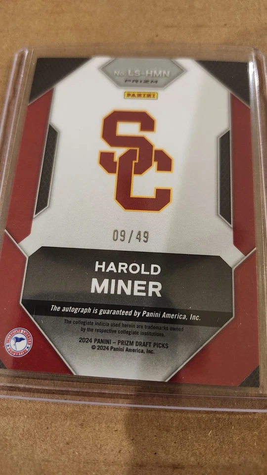 2024 Prizm Draft Picks HAROLD MINER Legacy Orange Pulsar AUTO #/49 USC 🔥 - Image 3 of 3