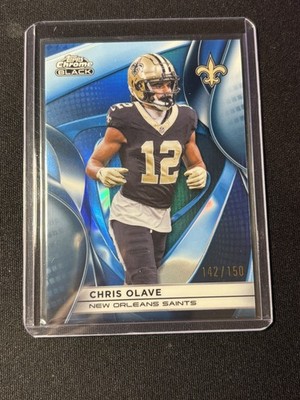 2025 Topps Chrome Black - Chris Olave Blue /150 #72  New Orleans Saints