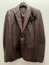 HUGO BOSS Skórzana kurtka NOWA 48 brązowa M Blezer Cint L