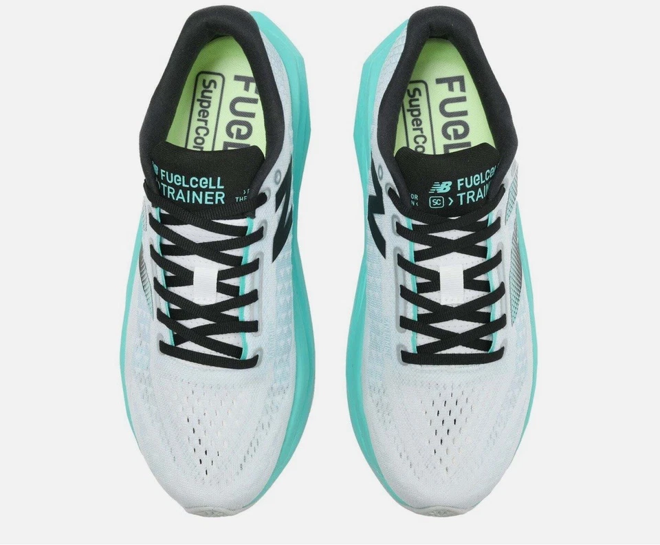 New Balance FuelCell SuperComp Trainer v3 Hombre’s 12 Blanco Turquesa Sin tapa N.I.B. Foto 4 de 4