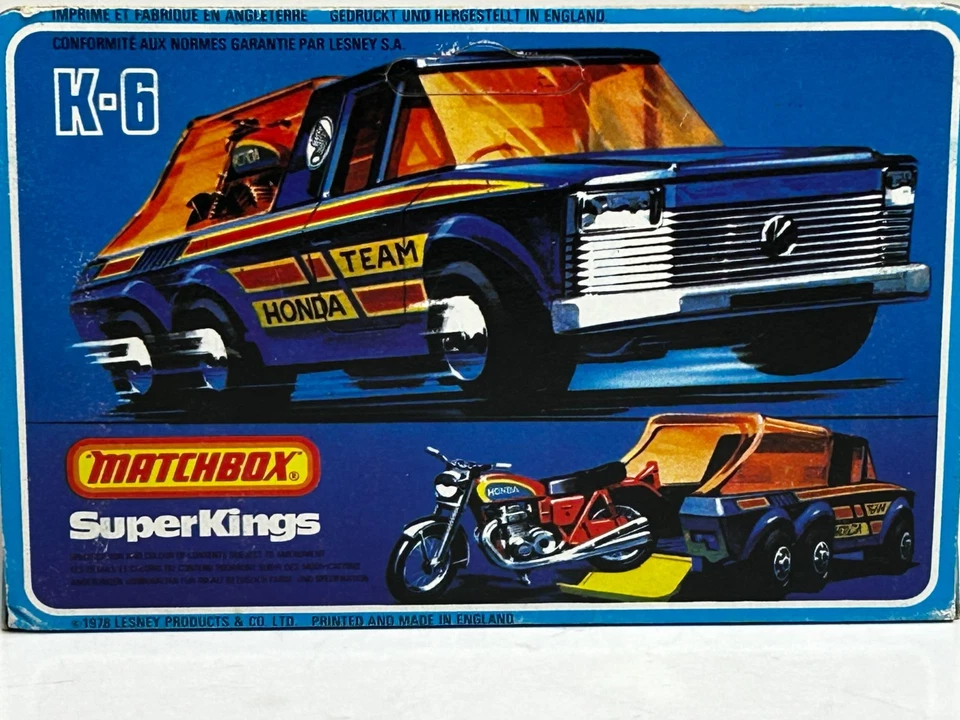 Matchbox Super Kings No. K-2 Motorcycle Transport Team Honda with Original Box - Image 3 of 4