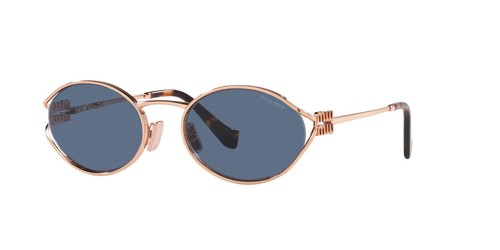 Miu Miu SMU 52YS Rose Gold/Dark Blue (ZVF-1V1) Sunglasses - Picture 1 of 4