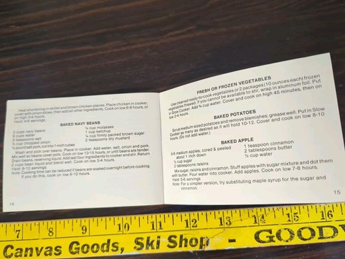 Hamilton Beach 3 1/2 Qt Slow Cooker Manual & Cookbook, VTG 80s - Picture 5 of 6