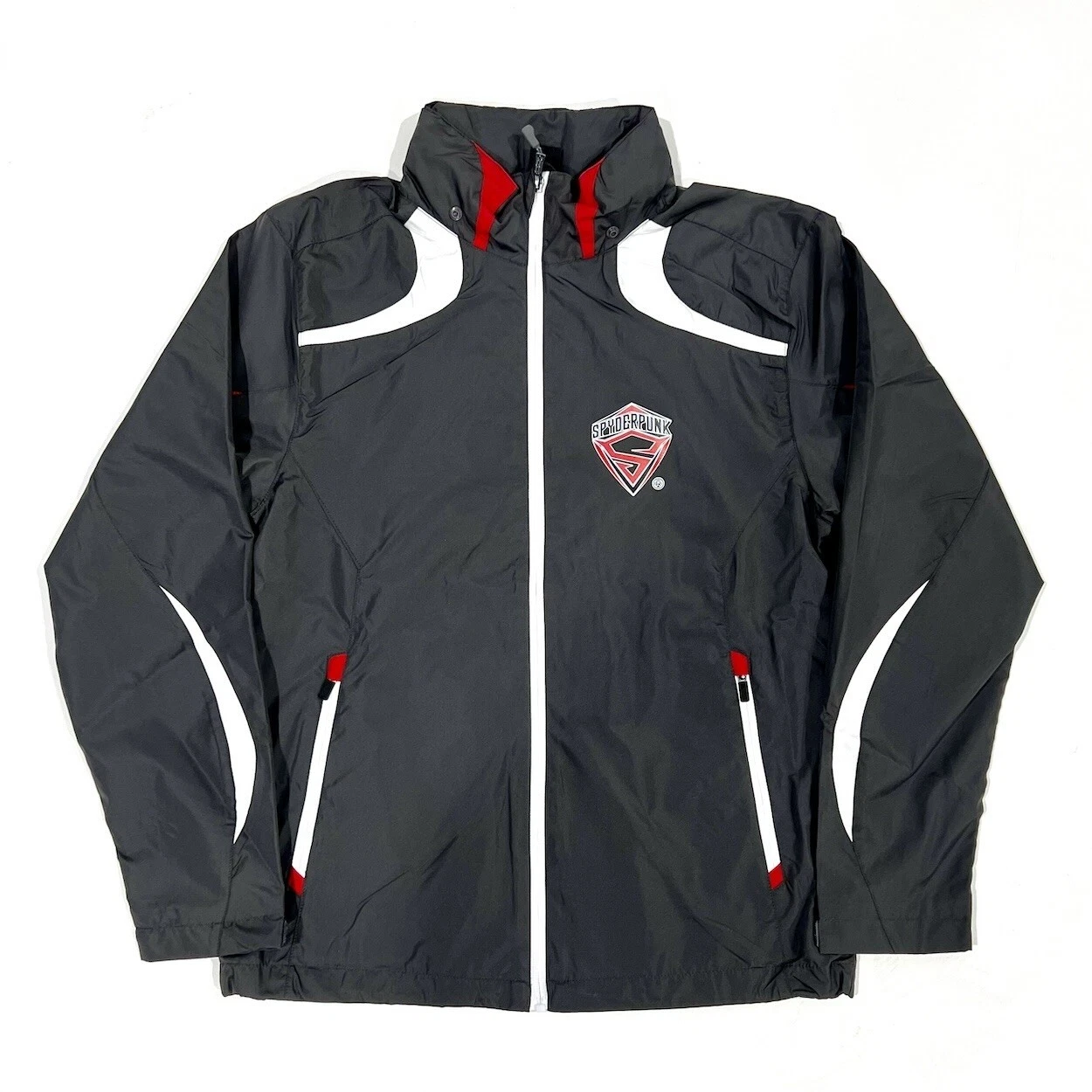 Men's Windbreaker Zip Hooded With Liner Zipped Pockets Spyderpunk Sm - 3XL New
Opens in a new window