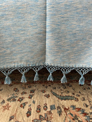 Hand loom Queen Size Cotton Bedspread From Oaxaca Mexico. Size 97” W X 107” L - Picture 6 of 6
