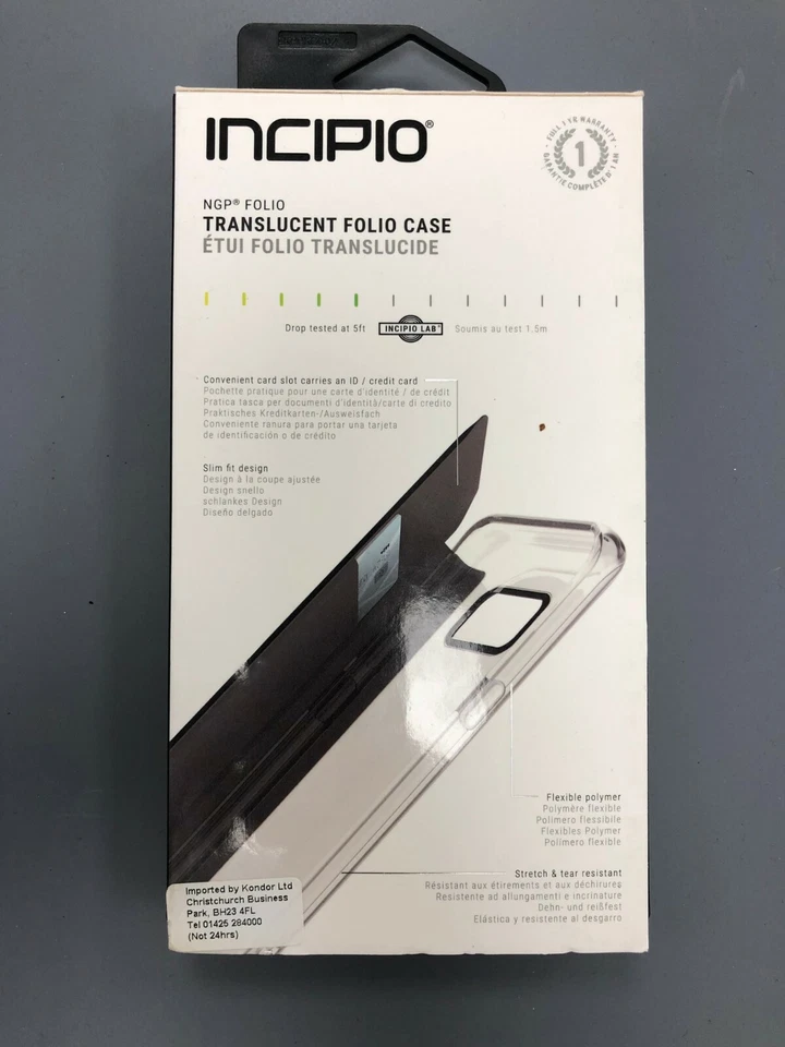 Incipio S8+ Clear Back Folio Flip Wallet Case Cover for Samsung Galaxy S8 Plus - Image 2 of 3