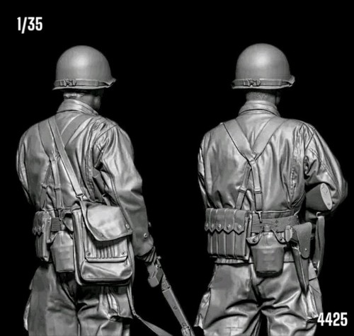 1/35 Resin Figure US Rangers w Thompsons (2 Full Figs) Scouting Model Kit 4425 - Picture 5 of 8