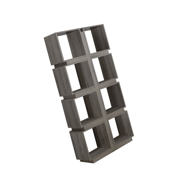 Monarch Specialties Dark Taupe Reclaimed Look Bookcase 71 Inch
