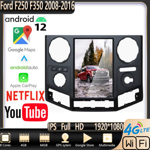 12.1" Touch Screen Car Radio For Ford F250 F350 2008-2016 Carplay Gps Navigation