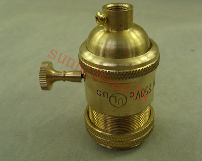 Brass Vintage Retro Antique Edison E26/E27 Lamp Light Bulb Holder Socket Decor