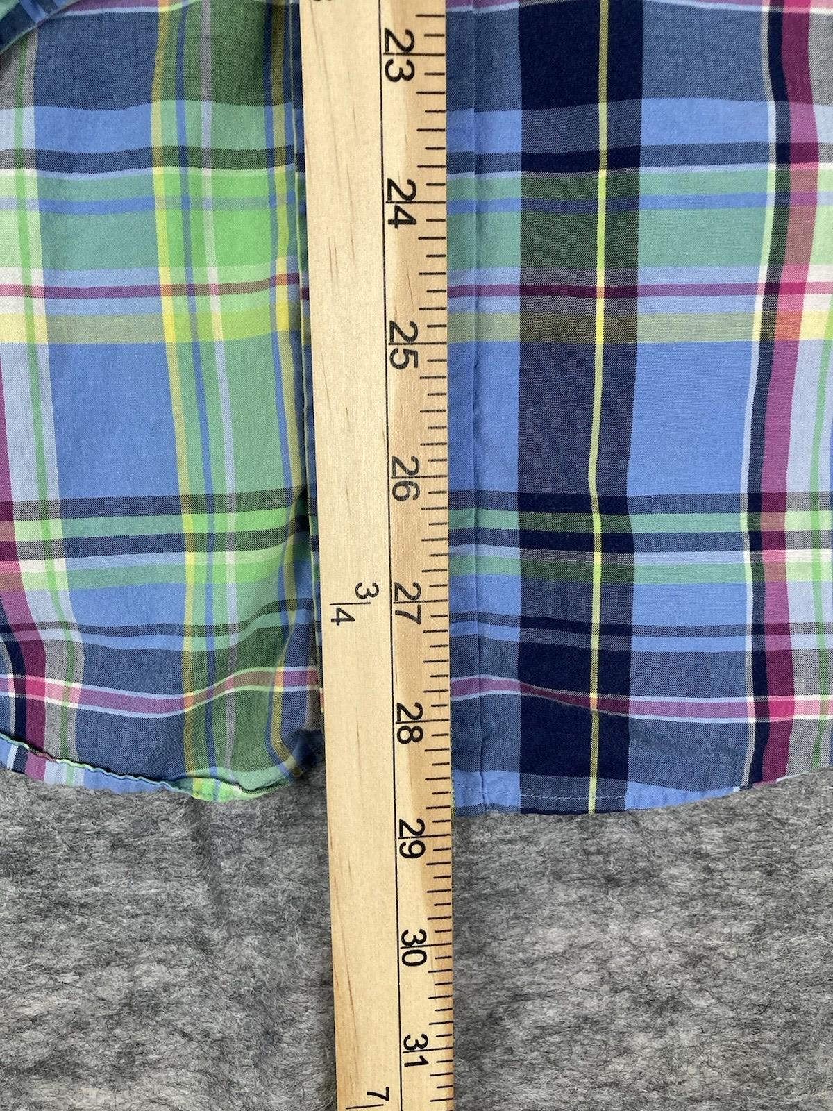 Camicia Ralph Lauren uomo L multicolore a quadri bottoni rosa pony vestibilità personalizzata