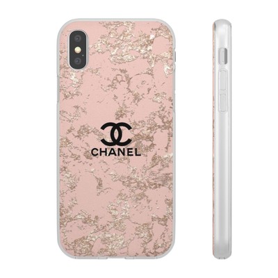 Phone Case, Channel Pink Art Design, Flexi Cases, Gift for Her, iPhone, Samsung