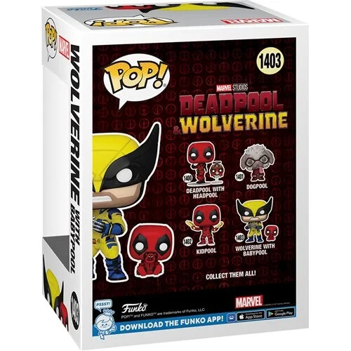 Deadpool & Wolverine with Babypool Funko Pop! Vinyl Figure #1403 and Buddy - Picture 2 of 2