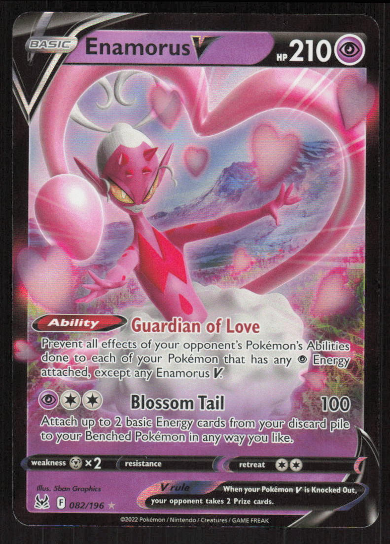 Pokemon TCG SWSH11: Lost Origin #082/196 Enamorus V NM