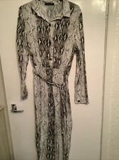 New Boohoo Snakeprint MIDI/MAXI  Dress Size 12