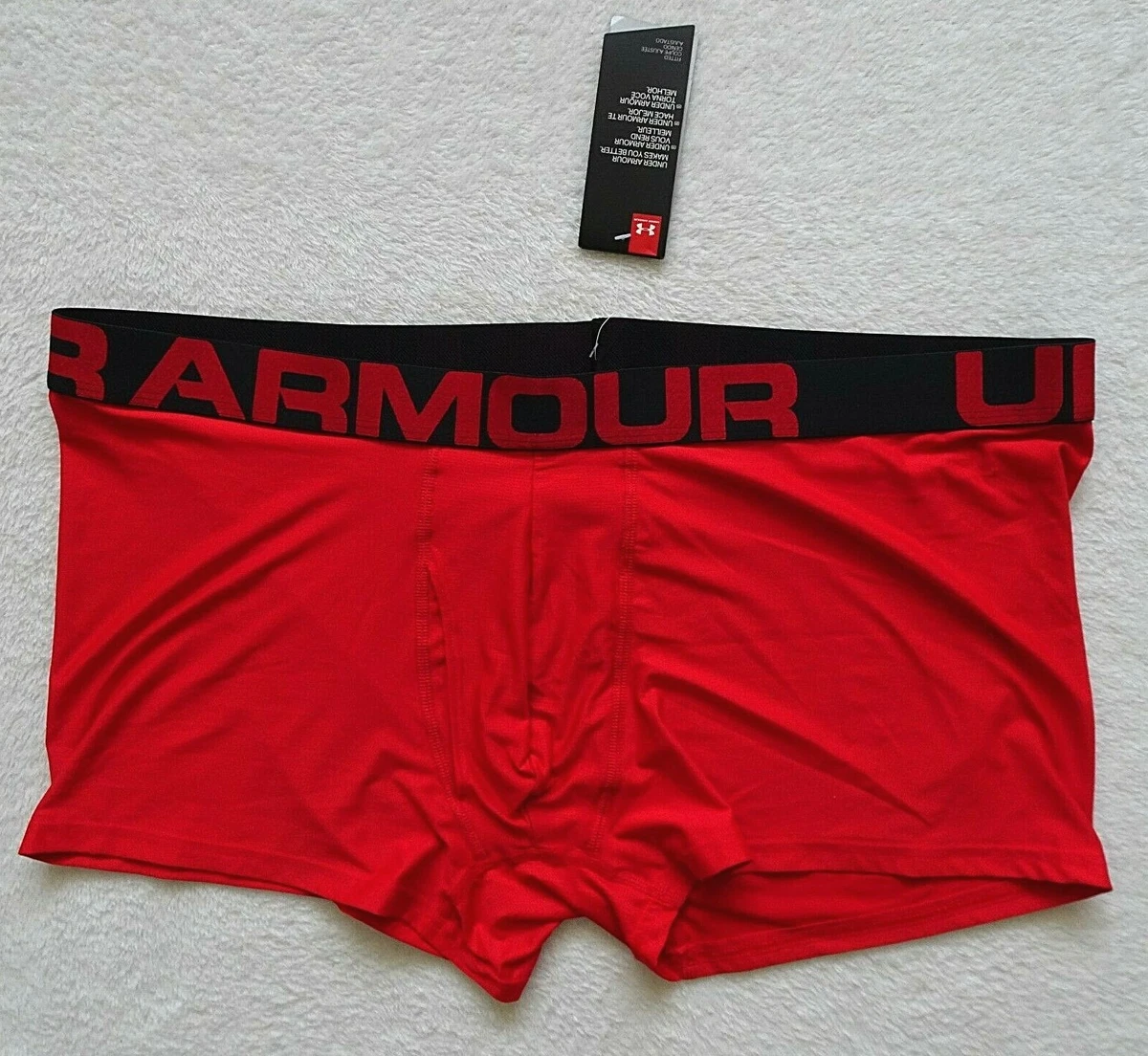 Under Armour Boxerjock Underwear Mens Size 3XL Red UA Tech 3 Moisture  Wicking