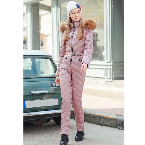 Tuta invernale donna calda outdoor sci snowboard abbigliamento sportivo tuta con cappuccio R S-2XL - Foto 26 di 47