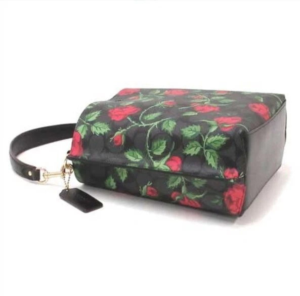 Bolsa Coach Mollie Bucket 22 polegadas couro assinatura com estampa de rosa conto de fadas $428 - Imagem 3 de 4